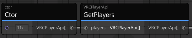 Le strict minimum pour appeler GetPlayers. Une meilleure approche serait de construire VRCPlayerApi[] comme une variable afin de pouvoir le réutiliser.